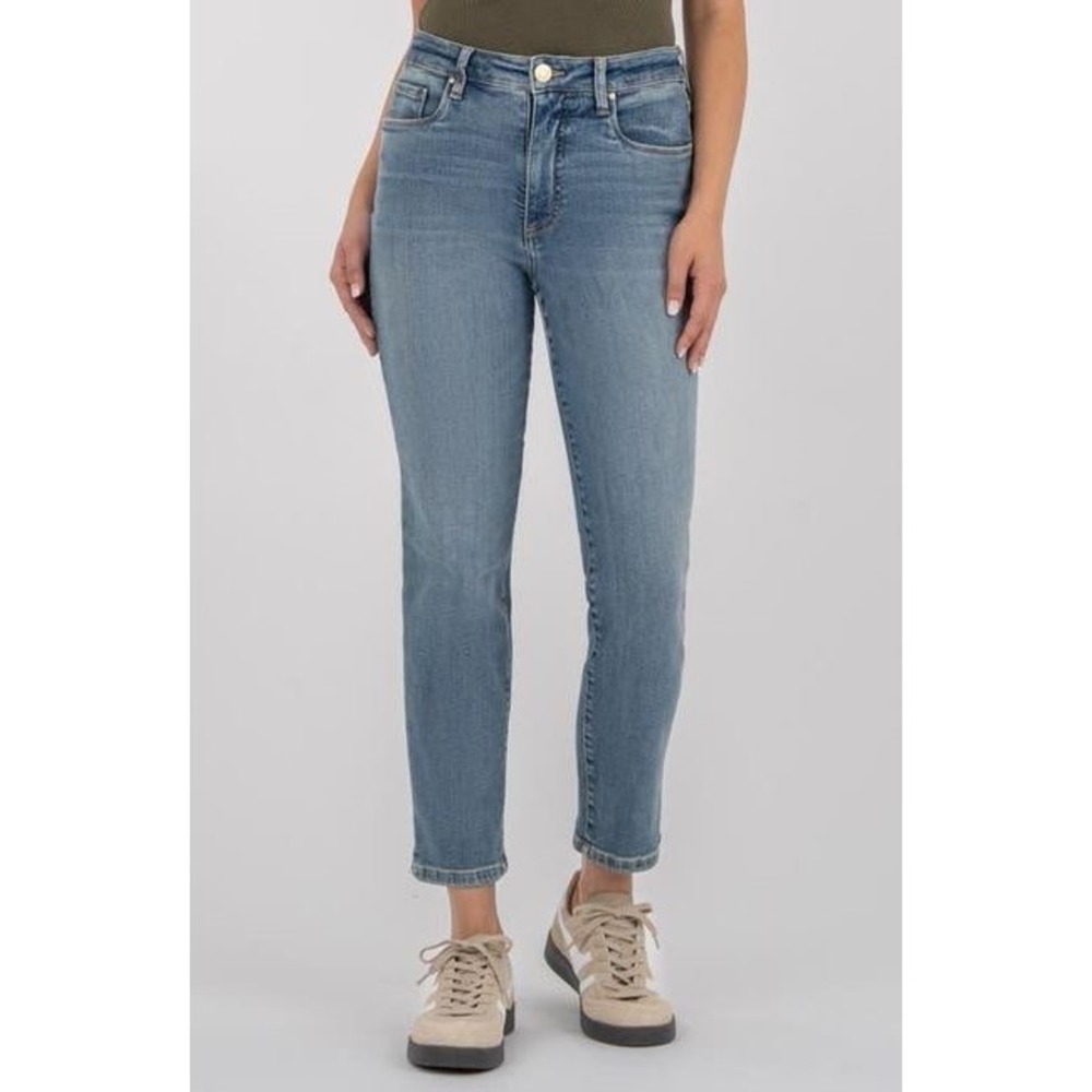 KUT from the Kloth Reese Fab Ab Ankle Straight Leg Jeans High Rise Blue‎ Size 4